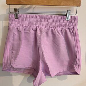 NWT Adidas Pacer Training 3-Stripes Woven High-Rise Shorts Bliss Lilac Small
